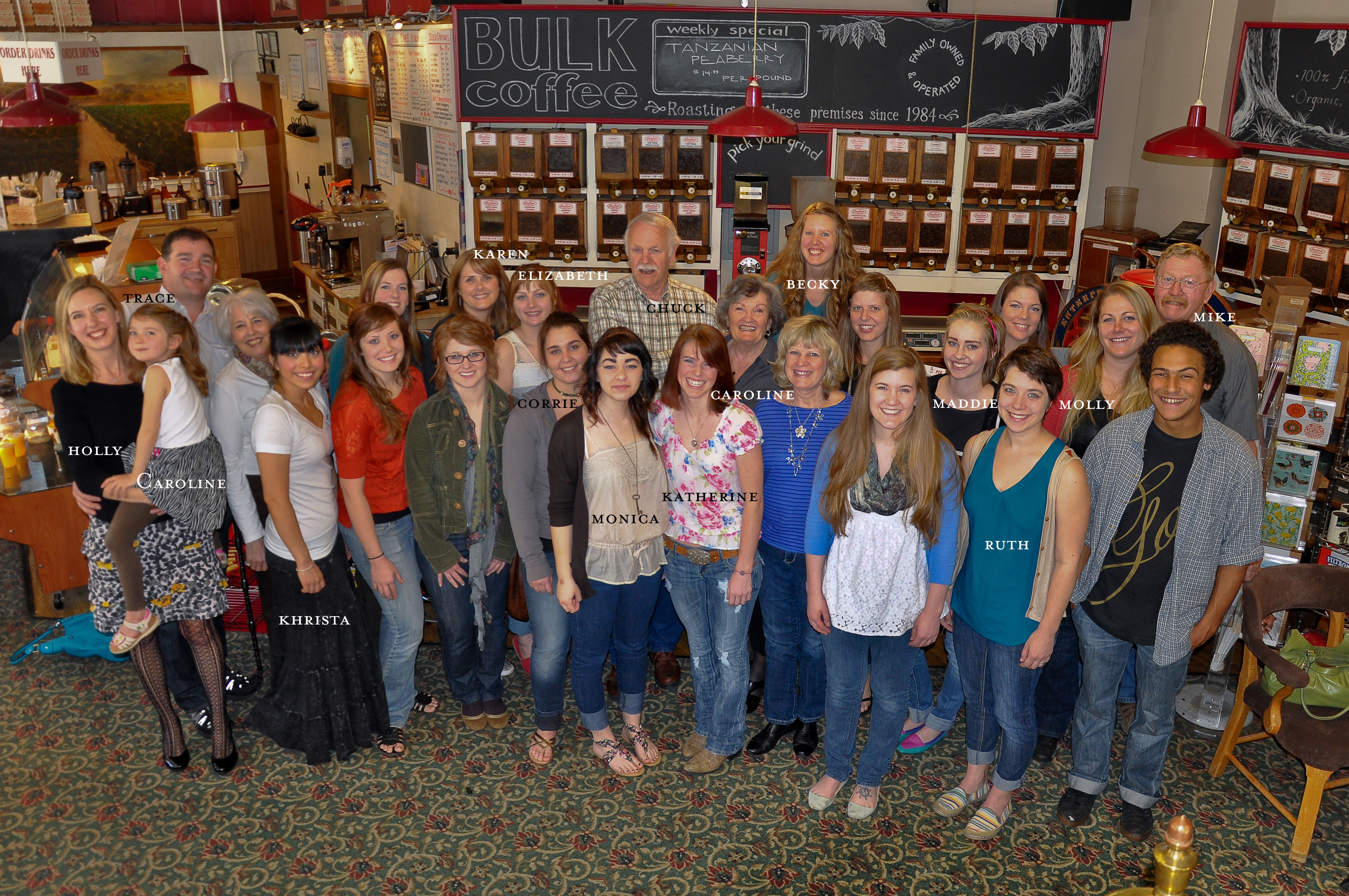 Staff Photo With Names Caroline s Coffee